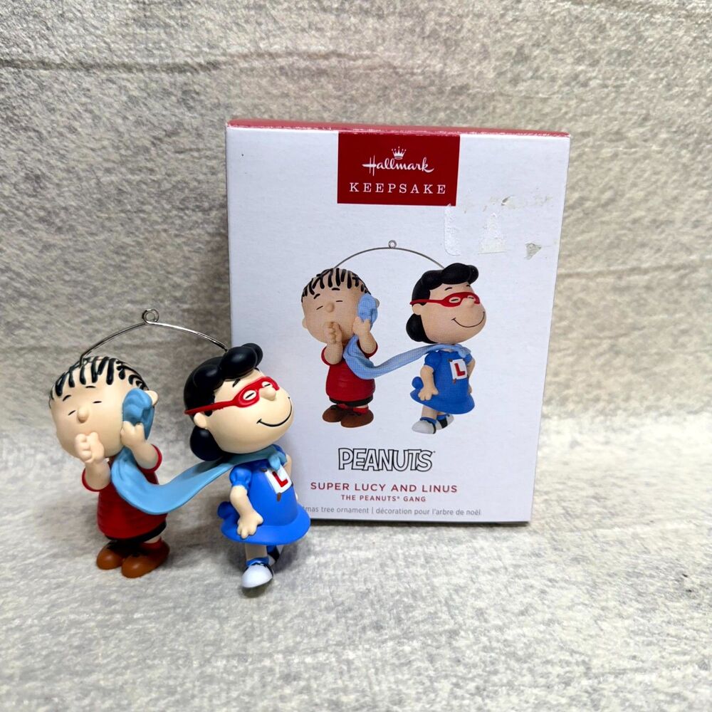 PEANUTS Charlie Brown Super‎ Lucy and Linus 2024 Hallmark Ornament NEW